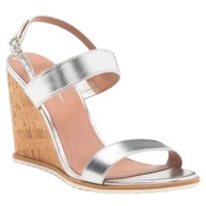 LINEA PAOLO Elara Wedge Sandal In Silver